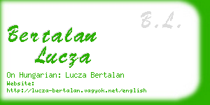 bertalan lucza business card